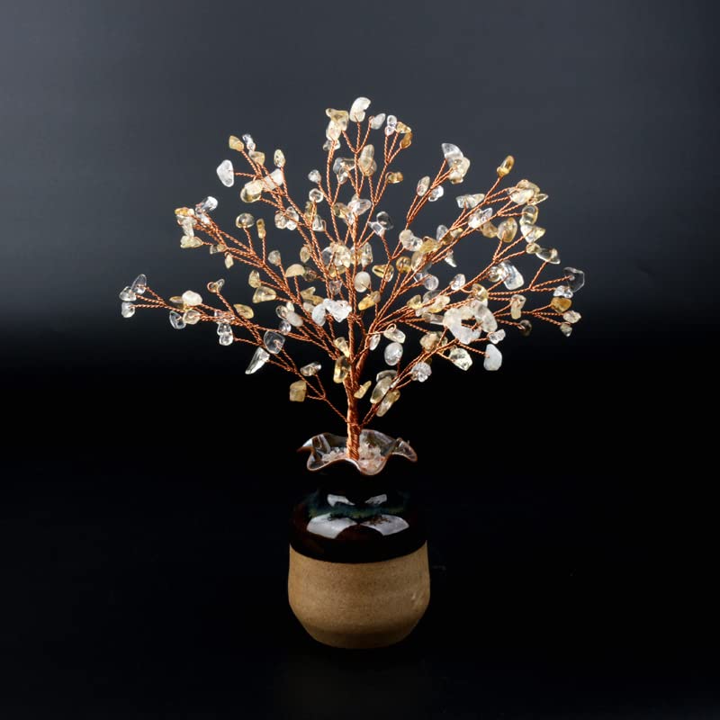 Amazon.com: QianKao Crystal Amethyst Pink Crystal Tree Ornaments